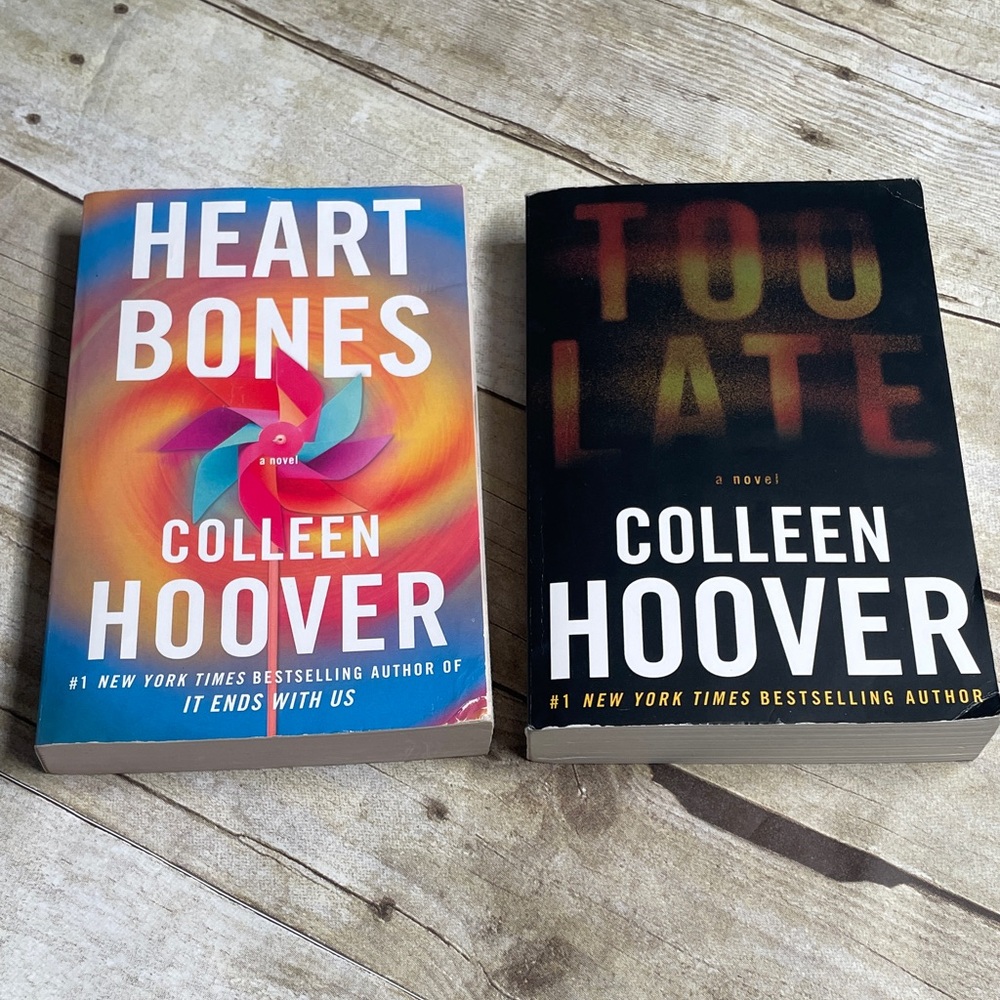 Colleen Hoover Book Set - Heart Bones and Too Late